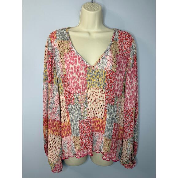 Muche et Muchette Tops - Muche & Muchette V Neck Blouse long Sleeve Blouse O/S